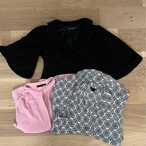 3 Piece Medium Work Clothes. 1 jacket and 2 blouses. | Theory, Nanette Lepore
